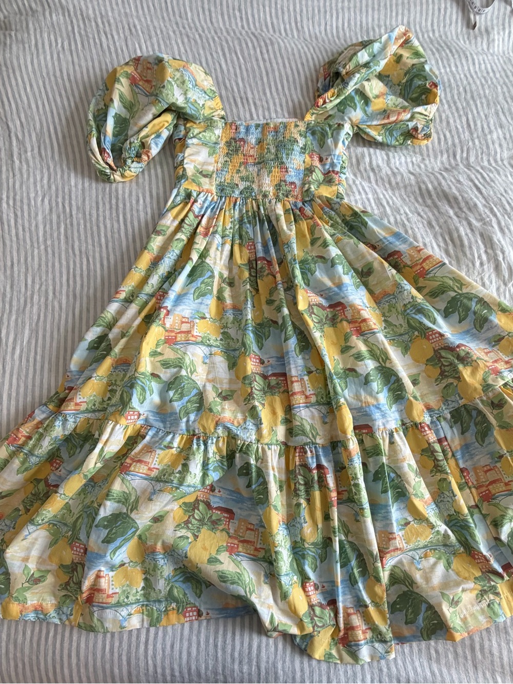 Abercrombie & Fitch Emerson Italy Print Yellow & Green Dress - Picture 6 of 6